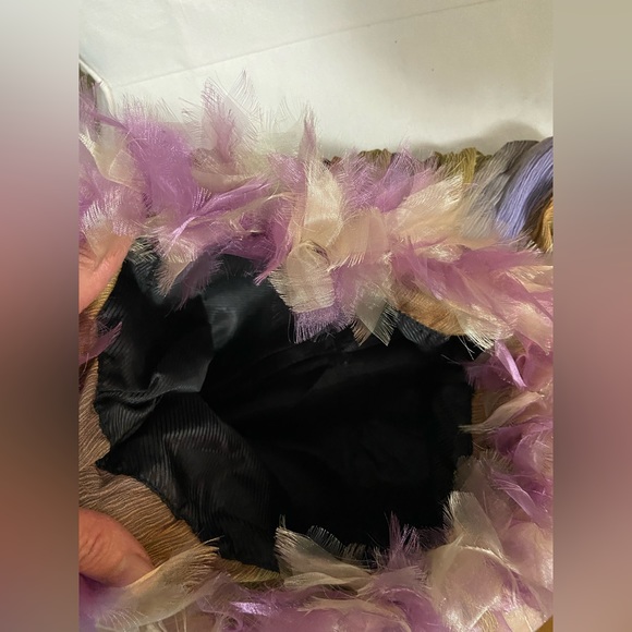 Vintage farnine Chiffon Ambre Purse with Banboo Handle - Picture 5 of 13